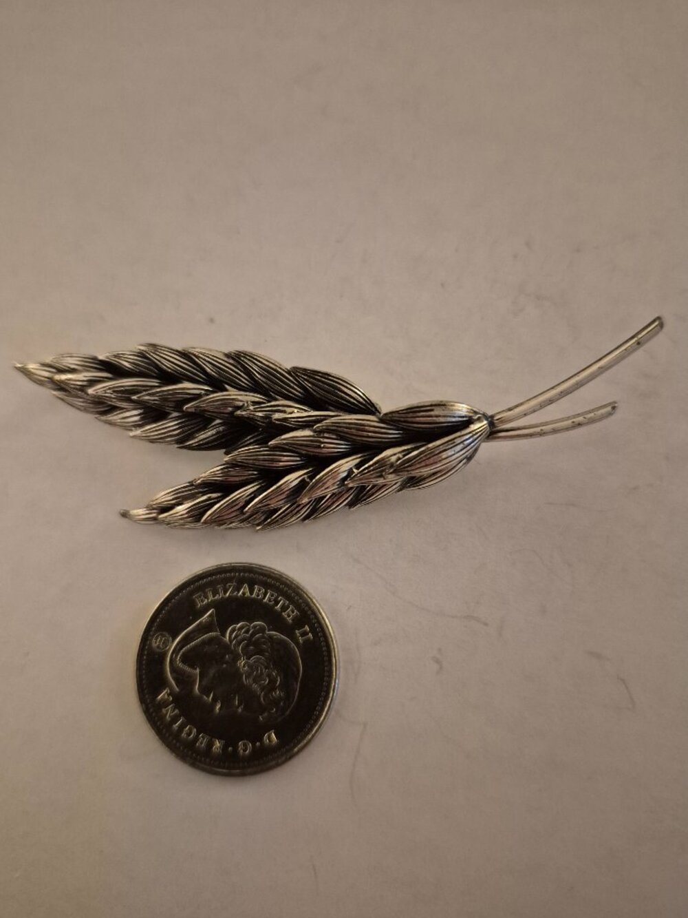 VTG Napier Sterling Silver Wheat Stalk Brooch Pin Signed
